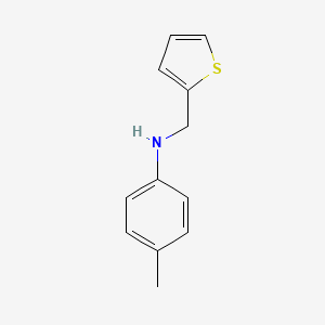 4-Methyl-N-(thiophen-2-ylmethyl)aniline chemical structure (CAS 3139-30-8)