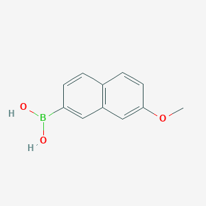 (7-Methoxynaphthalen-2-yl)boronic acid chemical structure (CAS 313947-34-1)