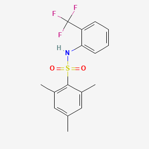 2,4,6-Trimethyl-N-(2-(trifluoromethyl)phenyl)benzenesulfonamide chemical structure (CAS 313981-55-4)