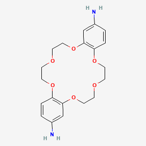 6,7,9,10,17,18,20,21-Octahydrodibenzo[b,k][1,4,7,10,13,16]hexaoxacyclooctadecine-2,13-diamine chemical structure (CAS 31406-52-7)