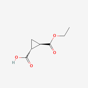 trans-2-(Ethoxycarbonyl)cyclopropanecarboxylic acid chemical structure (CAS 31420-66-3)