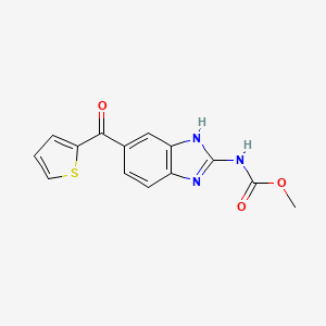 Methyl (6-(thiophene-2-carbonyl)-1H-benzo[d]imidazol-2-yl)carbamate chemical structure (CAS 31430-18-9)