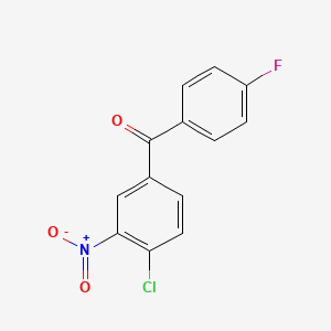 (4-Chloro-3-nitrophenyl)(4-fluorophenyl)methanone chemical structure (CAS 31431-16-0)