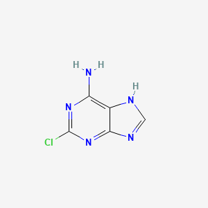 2-Chloro-9H-purin-6-amine chemical structure (CAS 31458-56-7)