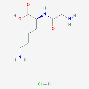 (S)-6-Amino-2-(2-aminoacetamido)hexanoic acid hydrochloride chemical structure (CAS 31461-63-9)