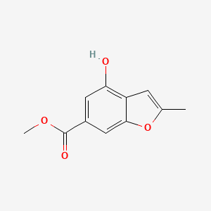 Methyl 4-hydroxy-2-methylbenzofuran-6-carboxylate chemical structure (CAS 314725-17-2)
