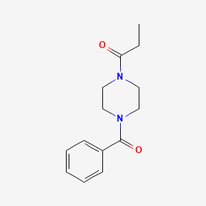 1-(4-Benzoylpiperazin-1-yl)propan-1-one chemical structure (CAS 314728-85-3)