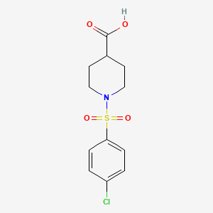 1-((4-Chlorophenyl)sulfonyl)piperidine-4-carboxylic acid chemical structure (CAS 314744-43-9)