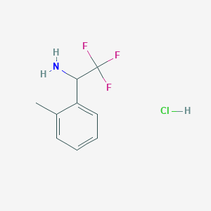 2,2,2-Trifluoro-1-(o-tolyl)ethanamine hydrochloride chemical structure (CAS 315-43-5)