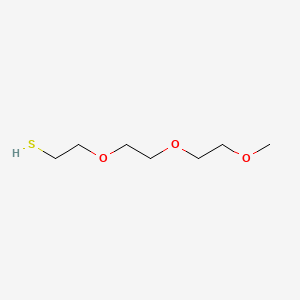 2-(2-(2-Methoxyethoxy)ethoxy)ethanethiol chemical structure (CAS 31521-83-2)