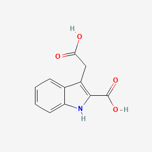 3-(Carboxymethyl)-1H-indole-2-carboxylic acid chemical structure (CAS 31529-27-8)
