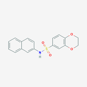 N-(Naphthalen-2-yl)-2,3-dihydrobenzo[b][1,4]dioxine-6-sulfonamide chemical structure (CAS 315693-33-5)
