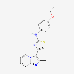 N-(4-Ethoxyphenyl)-4-(2-methylimidazo[1,2-a]pyridin-3-yl)thiazol-2-amine chemical structure (CAS 315703-52-7)