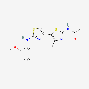 N-(2-((2-Methoxyphenyl)amino)-4'-methyl-[4,5'-bithiazol]-2'-yl)acetamide chemical structure (CAS 315705-75-0)