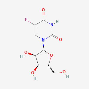 1-((2R,3R,4S,5R)-3,4-Dihydroxy-5-(hydroxymethyl)tetrahydrofuran-2-yl)-5-fluoropyrimidine-2,4(1H,3H)-dione chemical structure (CAS 316-46-1)