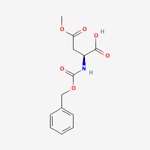 (2S)-4-Methoxy-4-oxo-2-(phenylmethoxycarbonylamino)butanoic acid chemical structure (CAS 3160-47-2)