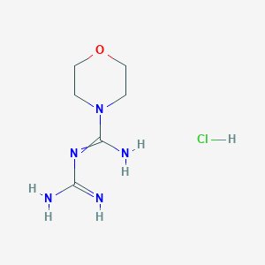 N-Carbamimidoylmorpholine-4-carboximidamide hydrochloride chemical structure (CAS 3160-91-6)