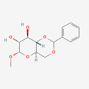 (4aR,6S,7R,8R,8aS)-6-Methoxy-2-phenylhexahydropyrano[3,2-d][1,3]dioxine-7,8-diol chemical structure (CAS 3162-96-7)