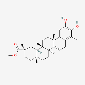 Methyl (2R,4aS,6aS,12bS,14aS,14bR)-10,11-dihydroxy-2,4a,6a,9,12b,14a-hexamethyl-1,2,3,4,4a,5,6,6a,8,12b,13,14,14a,14b-tetradecahydropicene-2-carboxylate chemical structure (CAS 31654-72-5)
