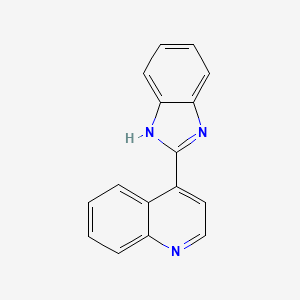 4-(1H-Benzo[d]imidazol-2-yl)quinoline chemical structure (CAS 31704-11-7)