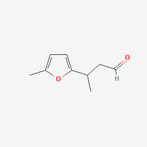 3-(5-Methylfuran-2-yl)butanal chemical structure (CAS 31704-80-0)