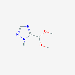 5-(Dimethoxymethyl)-1H-1,2,4-triazole chemical structure (CAS 31706-05-5)
