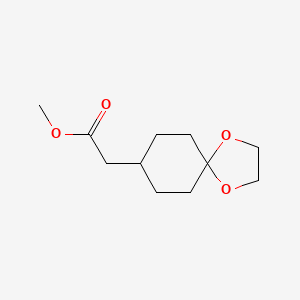 Methyl 2-(1,4-dioxaspiro[4.5]decan-8-yl)acetate chemical structure (CAS 317338-46-8)