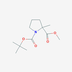 1-tert-Butyl 2-methyl 2-methylpyrrolidine-1,2-dicarboxylate chemical structure (CAS 317355-80-9)