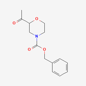 Benzyl 2-acetylmorpholine-4-carboxylate chemical structure (CAS 317365-38-1)