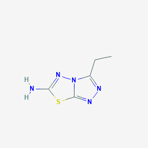 3-Ethyl-[1,2,4]triazolo[3,4-b][1,3,4]thiadiazol-6-amine chemical structure (CAS 3176-52-1)