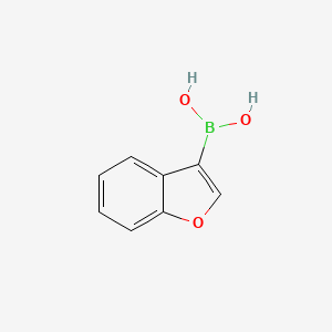 Benzofuran-3-ylboronic acid chemical structure (CAS 317830-83-4)