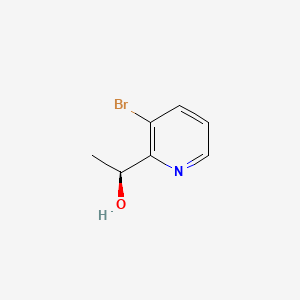 (S)-1-(3-Bromopyridin-2-yl)ethan-1-ol chemical structure (CAS 317845-81-1)
