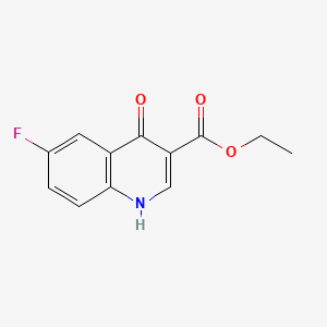 Ethyl 6-fluoro-4-hydroxyquinoline-3-carboxylate chemical structure (CAS 318-35-4)