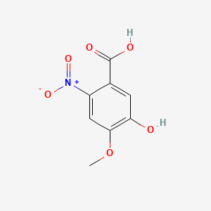 5-hydroxy-4-methoxy-2-nitrobenzoic acid chemical structure (CAS 31839-20-0)