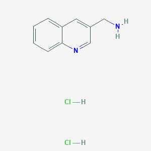 Quinolin-3-ylmethanamine dihydrochloride chemical structure (CAS 31842-22-5)