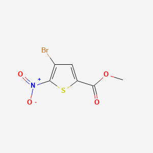 Methyl 4-bromo-5-nitrothiophene-2-carboxylate chemical structure (CAS 31862-80-3)