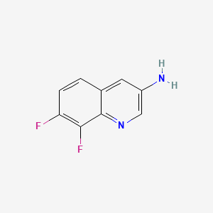 7,8-Difluoroquinolin-3-amine chemical structure (CAS 318685-32-4)