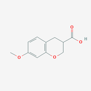 7-Methoxychroman-3-carboxylic acid chemical structure (CAS 3187-51-7)