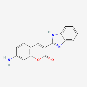 7-Amino-3-(1H-benzimidazol-2-yl)-2H-chromen-2-one chemical structure (CAS 31911-20-3)