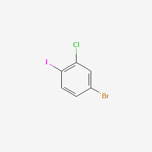 4-Bromo-2-chloro-1-iodobenzene chemical structure (CAS 31928-47-9)