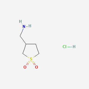 3-(Aminomethyl)tetrahydrothiophene 1,1-dioxide hydrochloride chemical structure (CAS 3193-51-9)