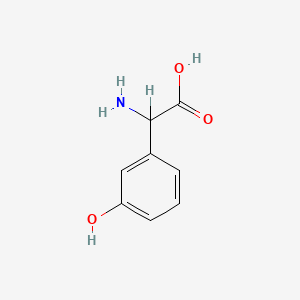 2-Amino-2-(3-hydroxyphenyl)acetic acid chemical structure (CAS 31932-87-3)