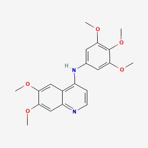 6,7-Dimethoxy-N-(3,4,5-trimethoxyphenyl)quinolin-4-amine chemical structure (CAS 319492-82-5)