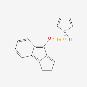 (η5-2,4-Cyclopentadien-1-yl)[(1,2,3,3a,8a-η)-(8aR)-1,8-dihydro-8-oxocyclopent[a]inden-1-yl]iron chemical structure (CAS 31989-10-3)