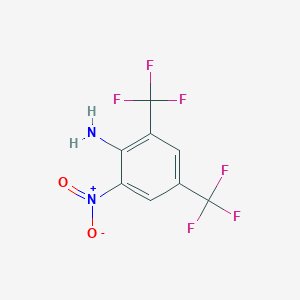 2-Nitro-4,6-bis(trifluoromethyl)aniline chemical structure (CAS 320-21-8)