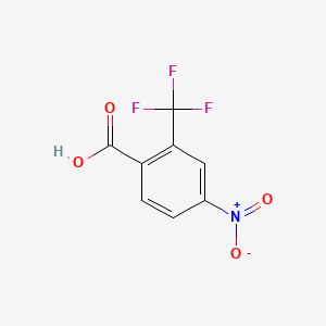 4-Nitro-2-(trifluoromethyl)benzoic acid chemical structure (CAS 320-37-6)