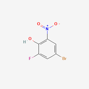 4-Bromo-2-fluoro-6-nitrophenol chemical structure (CAS 320-76-3)