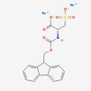 Sodium (R)-2-((((9H-fluoren-9-yl)methoxy)carbonyl)amino)-3-sulfonatopropanoate chemical structure (CAS 320384-09-6)