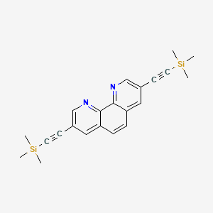 3,8-Bis((trimethylsilyl)ethynyl)-1,10-phenanthroline chemical structure (CAS 320573-10-2)