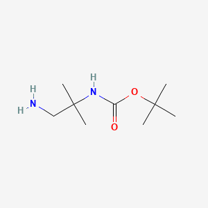 tert-Butyl (1-amino-2-methylpropan-2-yl)carbamate chemical structure (CAS 320581-09-7)